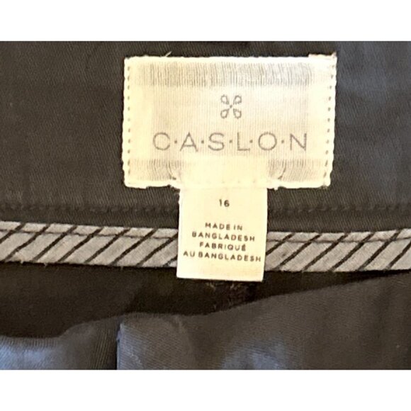 Caslon Cotton Blend Twill Shorts Grey Ebony Size 16 NWT - Picture 7 of 9